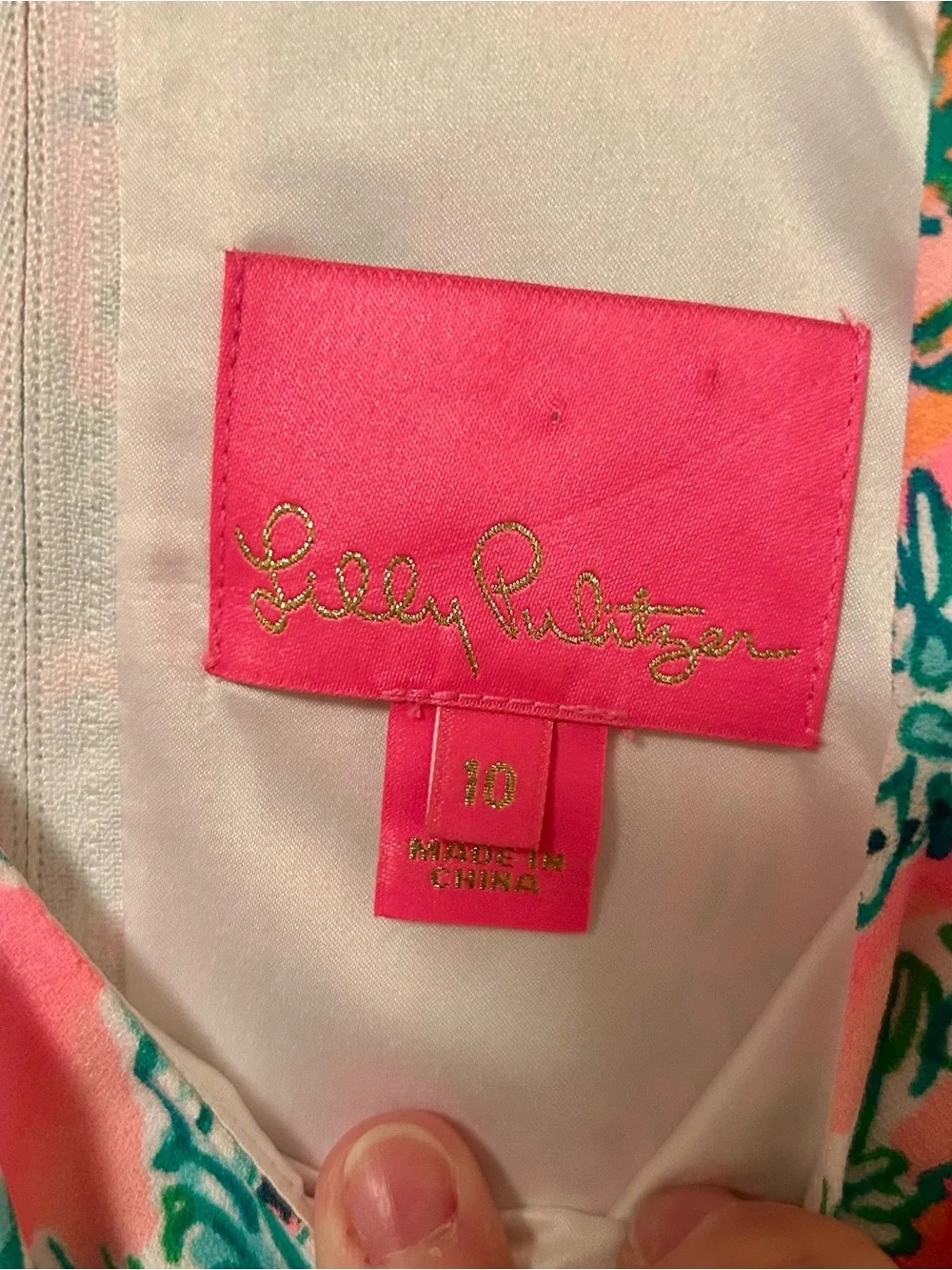Lilly Pulitzer Woman's Pearl Romper Dress Soleil Pink Perfect Poppy Size 10 - Picture 7 of 9